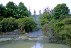 Crater lake in Kuirau Park